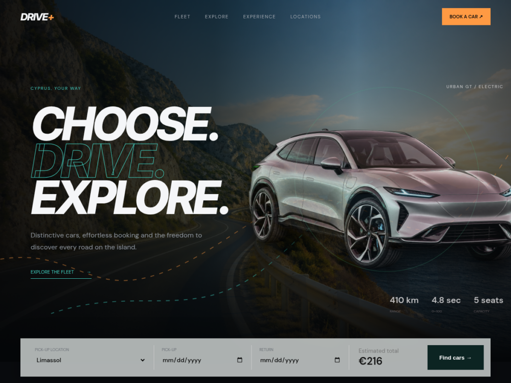 Car Rental website preview