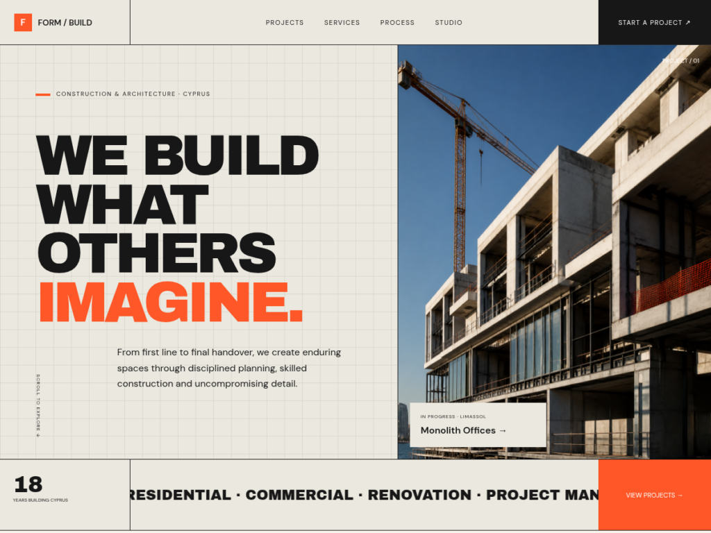 Construction Company website preview