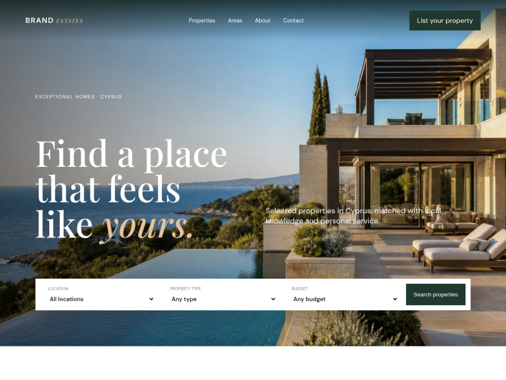 Real Estate Agency website preview
